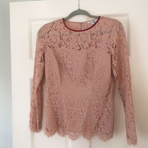 Boden Susannah Lace Blouse, Blush Size 6